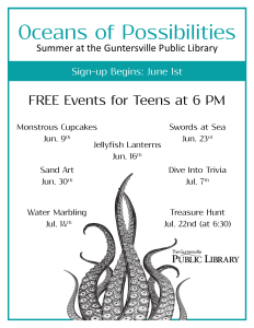 Treasure Hunt at Guntersville Public Library; July 22, 2022; 6:30 PM-8:00 PM