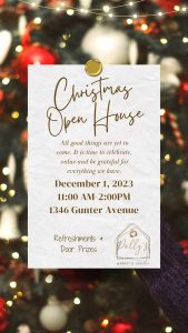 Mark your calendars and enjoy the Christmas spirit during Polly's Market & Design Christmas Open House! Going on Friday, December 1 from 11:00 am - 2:00 pm. Enjoy festivities, giveaways, and refreshments while browsing a great selection of Christmas and other items.

We will also be holding a ribbon cutting that day at 11:00 am to celebrate, and we'd love to see you there!